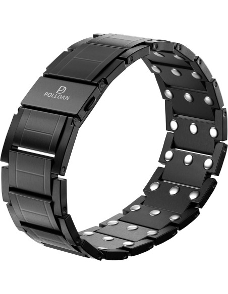 Pulsera Magnética de Titanio POLLDAN para Hombres 23 cm