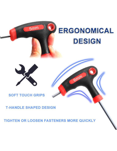 Juego de Llaves Allen Hexagonales COOLWHEEL 4/5/6mm T-Handle