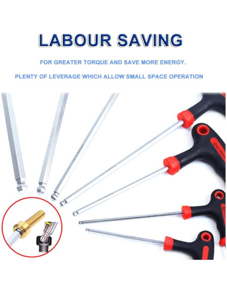 Juego de Llaves Allen Hexagonales COOLWHEEL 4/5/6mm T-Handle
