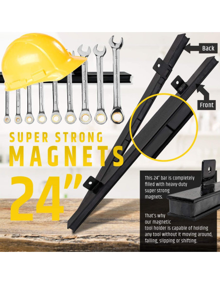 Soporte Magnético para Herramientas HMmagnets 60.96 cm - Alta Fuerza