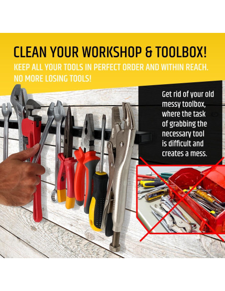 Soporte Magnético para Herramientas HMmagnets 60.96 cm - Alta Fuerza