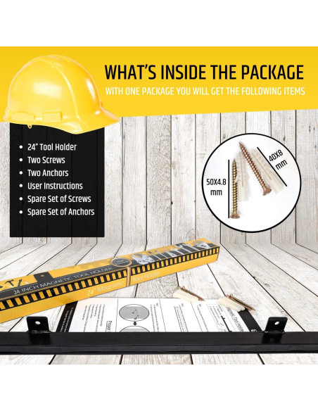 Soporte Magnético para Herramientas HMmagnets 60.96 cm - Alta Fuerza