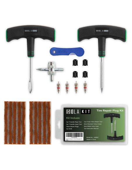 Kit de Reparación de Neumáticos HolaKit 22 Piezas Compacto