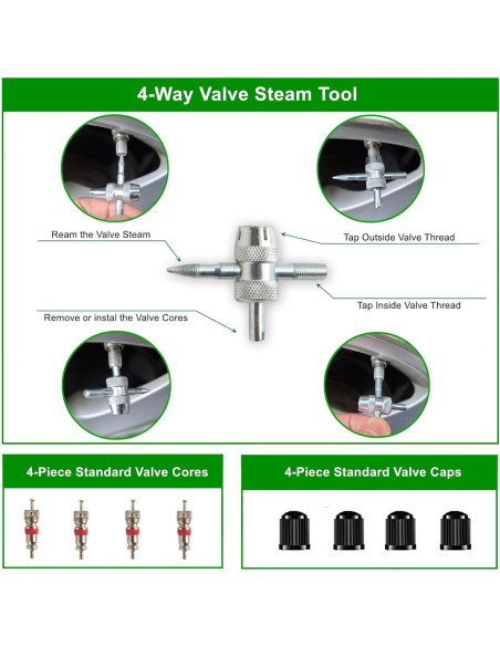 Kit de Reparación de Neumáticos HolaKit 22 Piezas Compacto