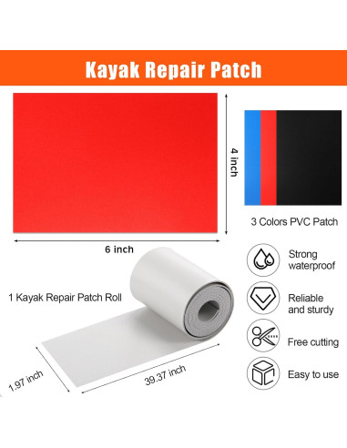 Kit de Reparación de Bote Inflable Gejoy MK4237 - 11 Piezas