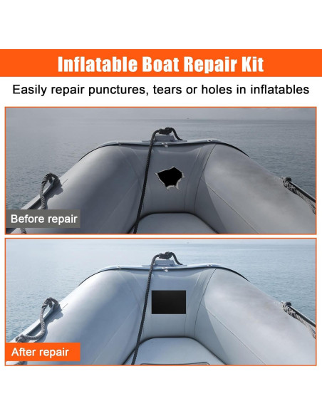 Kit de Reparación de Bote Inflable Gejoy MK4237 - 11 Piezas