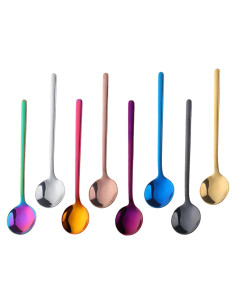 Juego de 8 Cucharas de Café TEHAHA Acero Inoxidable 13.5 cm