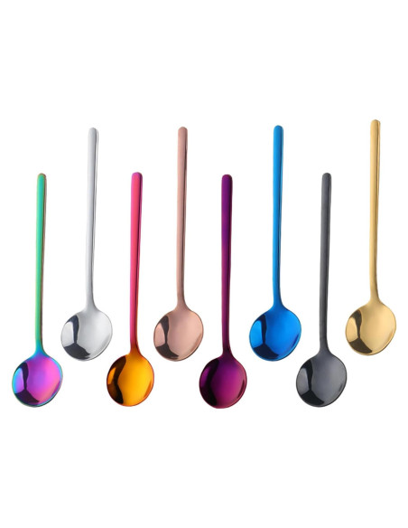 Juego de 8 Cucharas de Café TEHAHA Acero Inoxidable 13.5 cm