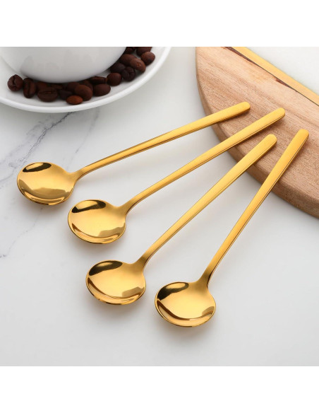 Juego de 8 Cucharas de Café TEHAHA Acero Inoxidable 13.5 cm
