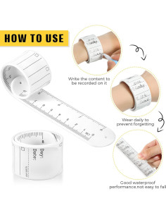 Pulsera de Silicona Chuangdi para Enfermeras - 5 Piezas Blanca 2