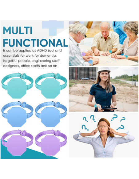 Banda de Reloj de Memo Geyee de Silicona Reutilizable 6 Pzas