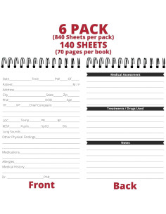 Bloc de Notas EMT Field Equipt - Paquete de 6 para Primeros Respondedores 2