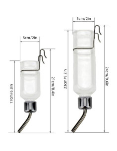 2 Botellas de Agua Sin Goteo para Mascotas WHZAZGW 7.6x5.1cm 2