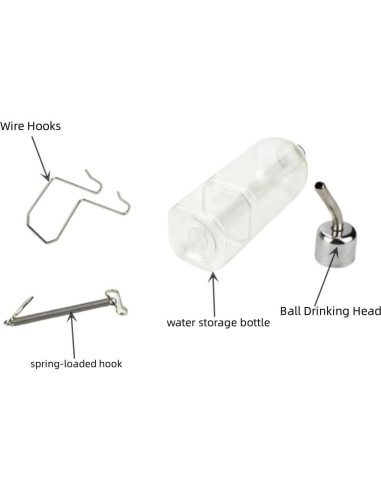 2 Botellas de Agua Sin Goteo para Mascotas WHZAZGW 7.6x5.1cm