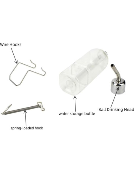 2 Botellas de Agua Sin Goteo para Mascotas WHZAZGW 7.6x5.1cm