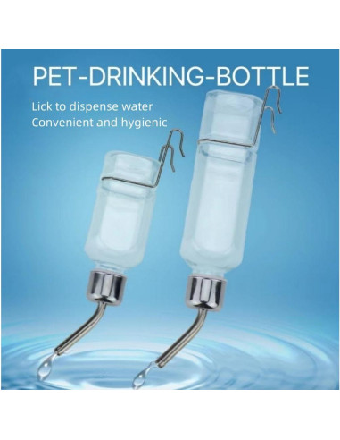 2 Botellas de Agua Sin Goteo para Mascotas WHZAZGW 7.6x5.1cm