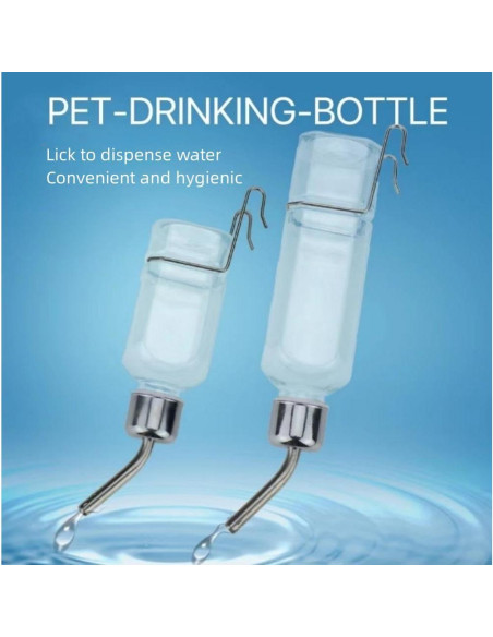 2 Botellas de Agua Sin Goteo para Mascotas WHZAZGW 7.6x5.1cm