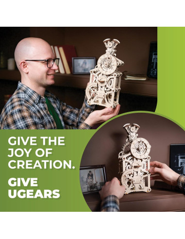 Reloj de Motor UGEARS 3D Puzzle Mecánico de Madera