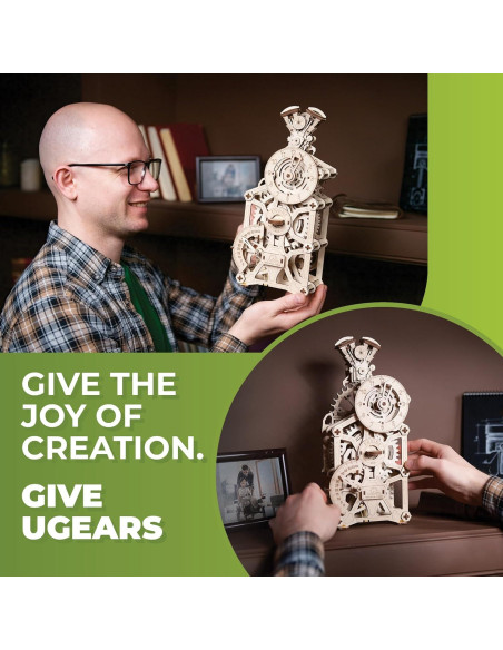 Reloj de Motor UGEARS 3D Puzzle Mecánico de Madera
