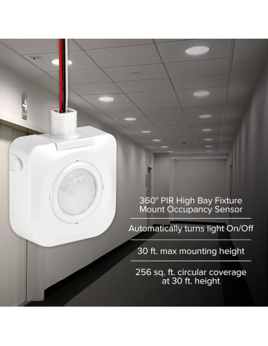 Sensor de Movimiento PIR Maxxima MEW-OS200W 360 9.14m