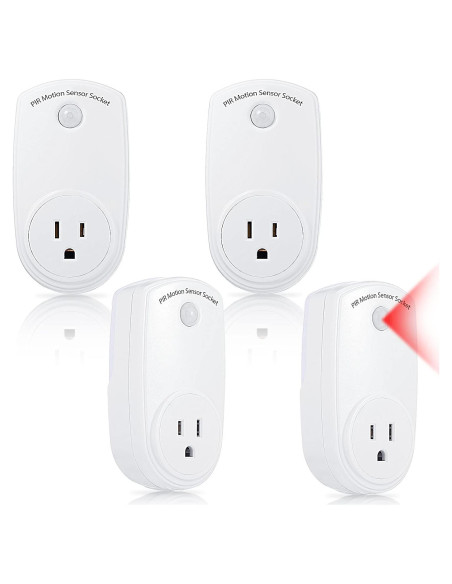Enchufes con Sensor de Movimiento Macarrie 4 Piezas 120 Grados