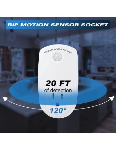Enchufes con Sensor de Movimiento Macarrie 4 Piezas 120 Grados