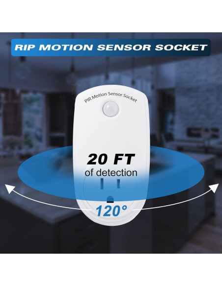 Enchufes con Sensor de Movimiento Macarrie 4 Piezas 120 Grados