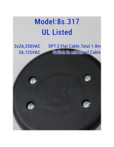 Interruptor de Pie Coolneon 1.8m On/Off para Lámparas