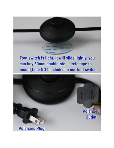 Interruptor de Pie Coolneon 1.8m On/Off para Lámparas