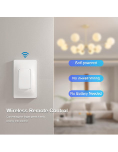 Interruptor de Luz Inalámbrico Thinkbee 301 Autoalimentado 433MHz 2