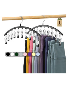Organizador de Leggings Volnamal con 10 Clips - Negro