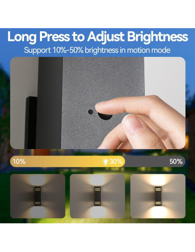 Luces de Pared Exteriores SHIMR con Sensor de Movimiento - 2 Paquete