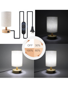 Interruptor de Lámpara RTNLIT Regulable 120V para Mesa y Pie 2