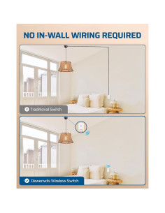 Interruptor de Luz Inalámbrico DEWENWILS 15A 100FT Kit 2