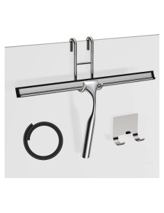 Limpiaparabrisas de Ducha 14" SSTOOHL Acero Inoxidable con Gancho