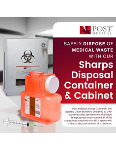 Juego de gabinete de pared con contenedor de agujas Conseal 1 galón 2