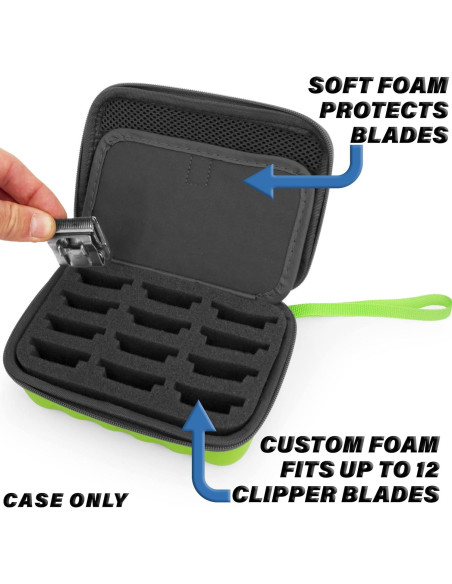 Estuche de Almacenamiento CASEMATIX para 12 Cuchillas Verde