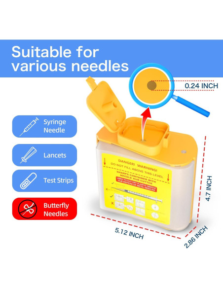 Cortador de Agujas Amonior con Contenedor 500ml Ecológico