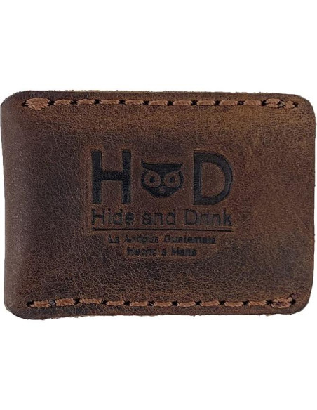 Funda de Cuero para Afeitar Hide & Drink - Marrón Bourbon