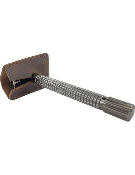 Funda de Cuero para Afeitar Hide & Drink - Marrón Bourbon