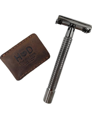 Funda de Cuero para Afeitar Hide & Drink - Marrón Bourbon