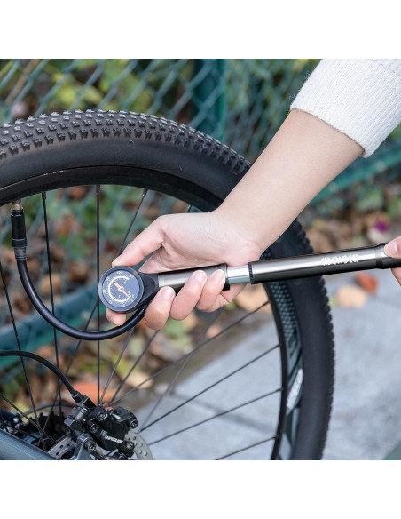 Bomba de Bicicleta Portátil CXWXC Mini con Manómetro 120 PSI