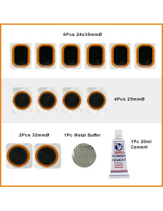 Kit de Parcheo de Neumáticos PAX 14 Piezas para Bicicleta 2