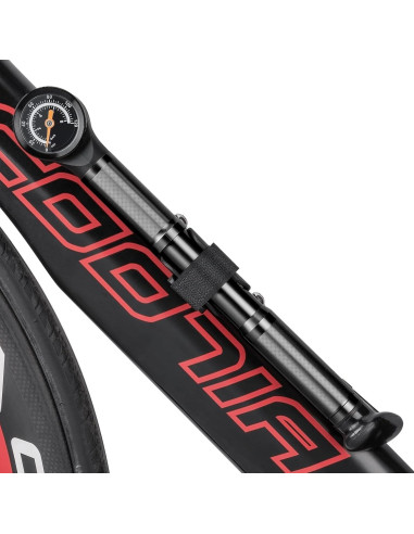 Bomba de Bicicleta Portátil CXWXC Mini con Manómetro 120 PSI