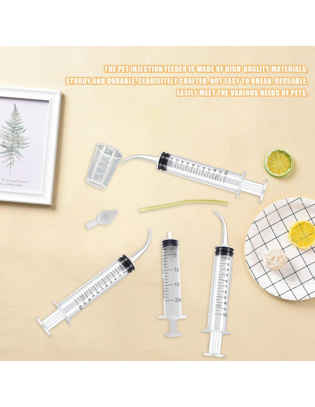 Juego de Jeringas de Alimentación Suxgumoe 12ml 20ml y Taza Medidora