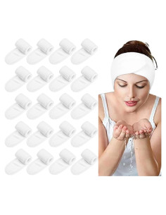 20 Bandas para la Cabeza de Spa Tergy Ajustables Blancas