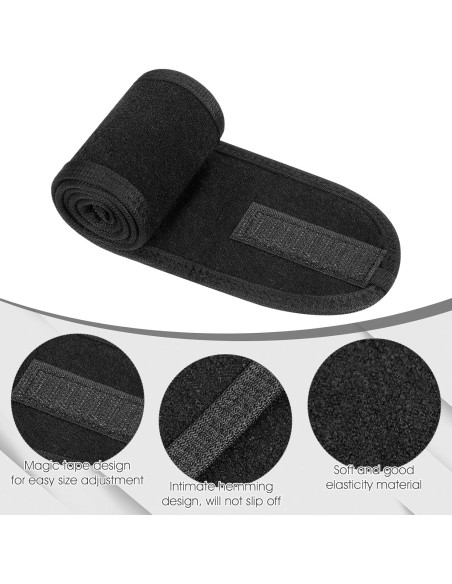 Paquete de 4 bandas de cabeza Obeoby para spa y maquillaje