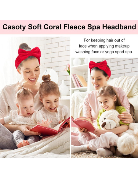 10 Diademas de Maquillaje Rojas Casoty - Suaves y Elásticas