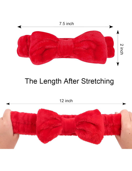 10 Diademas de Maquillaje Rojas Casoty - Suaves y Elásticas