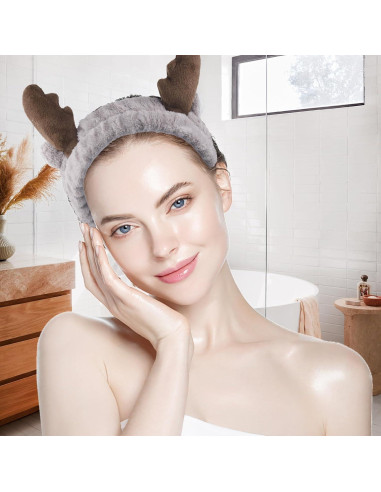 3 Bandas de Maquillaje Spa SHEHARUHI Microfibra Suave